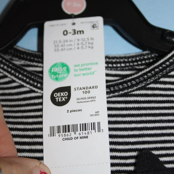 Carter's Child of Mine 2 Piece Set Dress and Diaper Cover Size 0-3M NWT - Picture 5 of 12